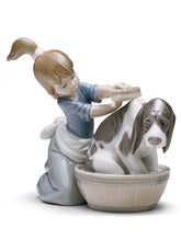 Bashful Bather Dog Figurine